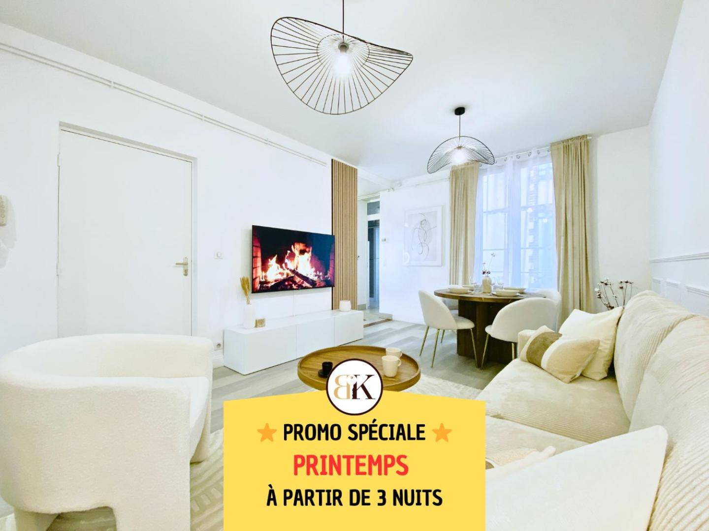 Le Subtil - Best Keys - Elegance & Confort - 2 Chambres Separees - Lit Queen Size - Smart Tv Netflix - Entre Gare & Centre Ville - A 1H De Paris - Wifi Fibre - Check-In Autonome Sens Esterno foto